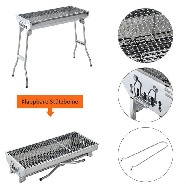 Grill węglowy nierdzewny składany Grill węglowy nierdzewny składany