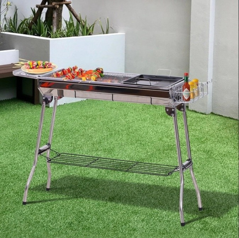 Grill węglowy piknikowy nierdzewka Grill węglowy piknikowy nierdzewka