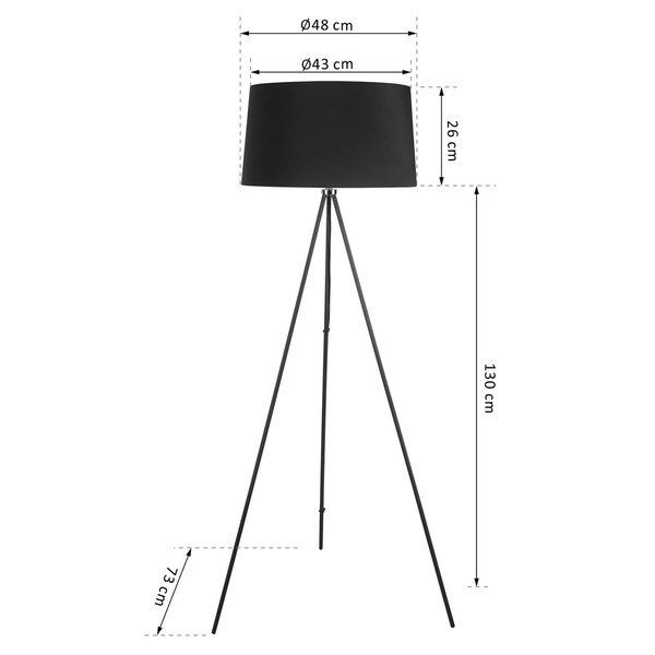 Lampa podłogowa stojąca z kloszem Lampa podłogowa stojąca z kloszem