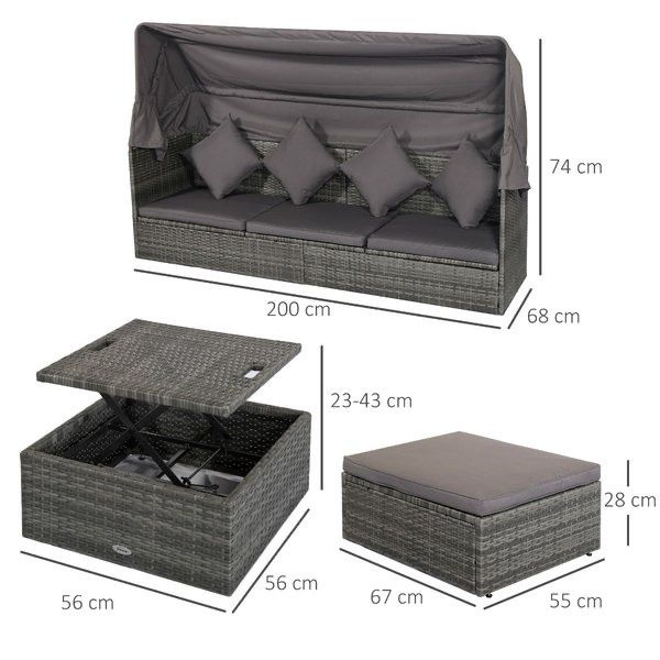 Meble ogrodowe + Sofa z dachem Meble ogrodowe + Sofa z dachem