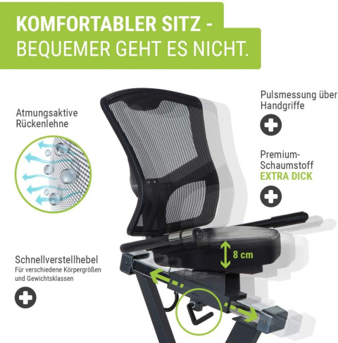 Rower poziomy Hammer Comfort Motion BT Rower poziomy Hammer Comfort Motion BT