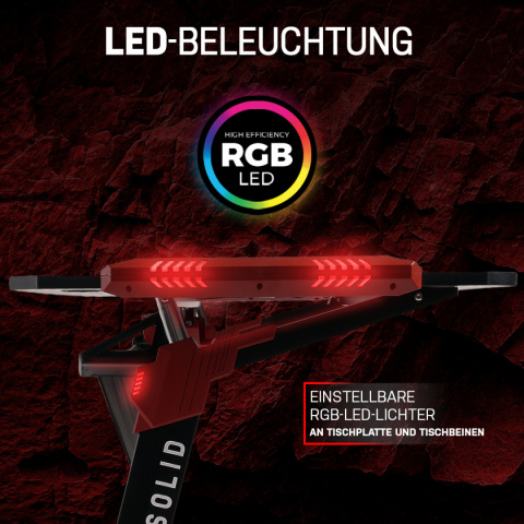 Stół gamingowy biurko LED PREDATOR Stół gamingowy biurko LED PREDATOR