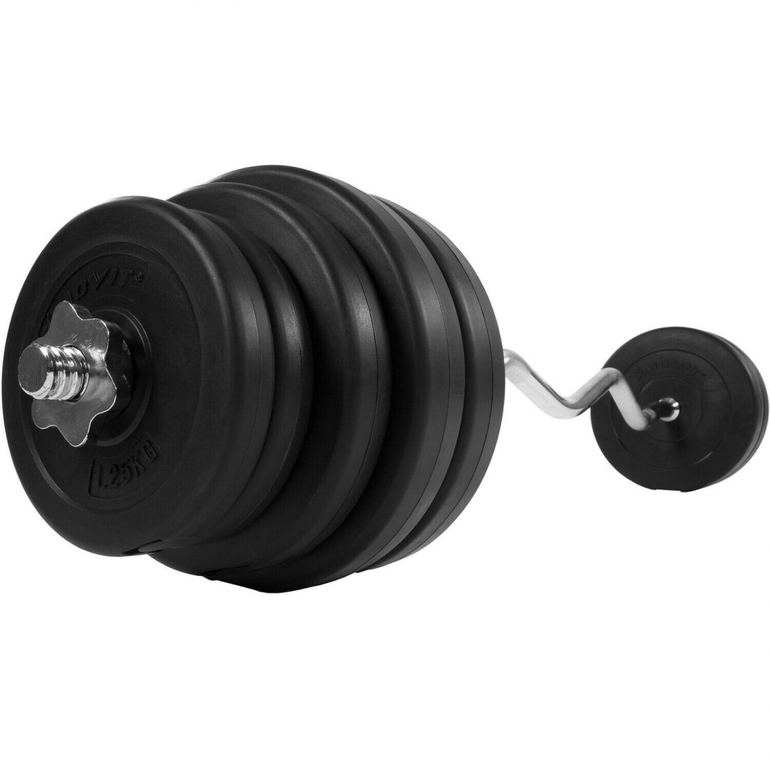 Sztanga łamana 130 cm zestaw 35 kg Sztanga łamana 130 cm zestaw 35 kg