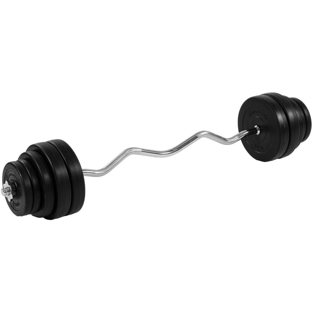 Sztanga łamana 130 cm zestaw 35 kg Sztanga łamana 130 cm zestaw 35 kg