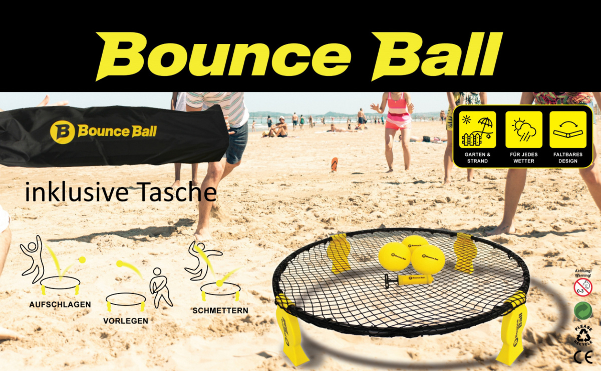 Bounce Ball Deluxe zestaw do gry piłkami z siatka Bounce Ball Deluxe zestaw do gry piłkami z siatka