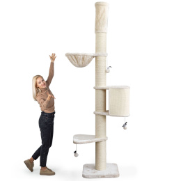 Drapak dla kota 4 lezanki 250-275 cm Drzewko LEO domki