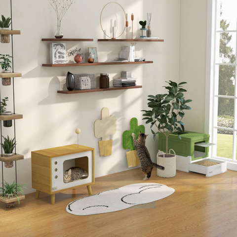 Drapak dla kota DOMEK DREWNO TV 50 x 28 x 43 cm Drapak dla kota DOMEK DREWNO TV 50 x 28 x 43 cm