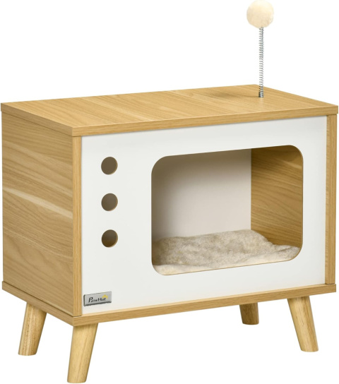 Drapak dla kota DOMEK DREWNO TV 50 x 28 x 43 cm Drapak dla kota DOMEK DREWNO TV 50 x 28 x 43 cm