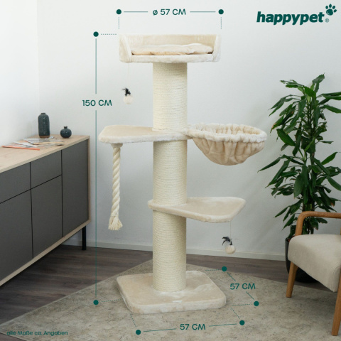Drapak dla kota na drzewku 150 cm GRUBY SIZAL 1530 Drapak dla kota na drzewku 150 cm GRUBY SIZAL 1530