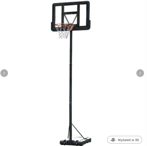 Stojak do koszykówki kosz do koszykówki stojak na 2 kółkach regulowany 291-370 cm Stojak do koszykówki kosz do koszykówki stojak na 2 kółkach regulowany 291-370 cm