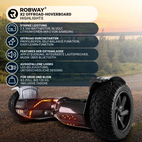 Deskorolka elektryczna Robway X2 Hoverboard 15 km 700 watt