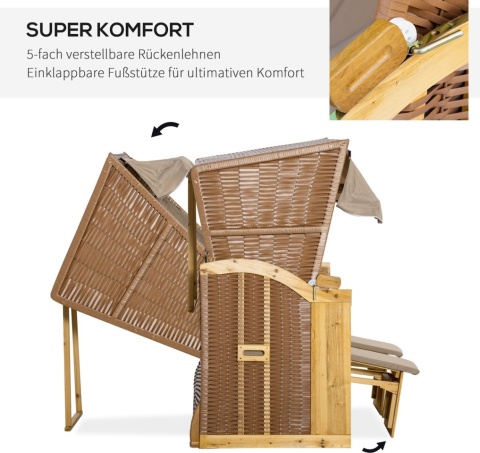 Kosz plażowy 3 osoboyw meble ogrodowe 160 cm Kosz plażowy 3 osoboyw meble ogrodowe 160 cm
